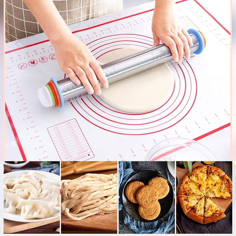 rouleau-a-pâtisserie-reglable-inox-Quatre-tailles-différentes