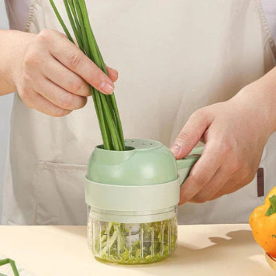 Presse-Ail-Coupe-legumes-Electrocut-Hachoir-pommes-poivron-table
